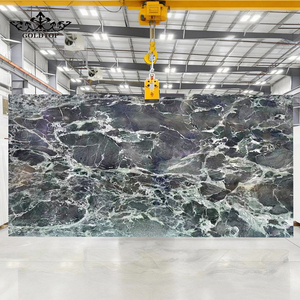 GOLDTOP Luxury Polished Prrada Green <b>Marble</b> Vibrant Emerald Slabs for High End Retail Walls and Luxury Hotel Feature Designs - Product Image 6