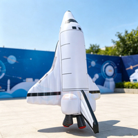 Modèle de fusée aérospatiale gonflable de simulation avec logo personnalisé pour l'affichage en boîte de nuit ou à une fête sur le thème de l'espace, modèle de soucoupe volante gonflable