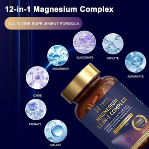 Suplemento de Magnesio OEM/ODM, Complejo de Magnesio 12 en 1, Cápsulas para Mejorar la Densidad Ósea, No Apto para Recién Nacidos, 60 Cápsulas/Botella - Product Image 3