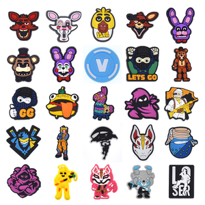Breloques pour sabots en forme d'ours de dessin animé, Freddy Fazbear, <span class=keywords><strong>Fortnite</strong></span>, accessoires de décoration pour chaussures en caoutchouc PVC - Product Image 1