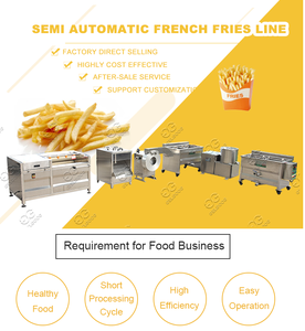 Linea di Produzione Automatica per <span class=keywords><strong>Patatine</strong></span> <span class=keywords><strong>Fritte</strong></span> Congelate 200KG/H Attrezzatura per Taglio e Frittura - Product Image 3