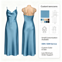 Robe longue en satin style européen pour femme, épaules dénudées, drapée, coupe trapèze, taille basse, dos nu, pour demoiselle d'honneur, vacances, soirée, ODMOEM