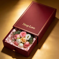 Boîte cadeau pliable en carton rigide noir mat de luxe avec logo personnalisé, grande taille, fermeture magnétique, vide, pour emballage de fleurs