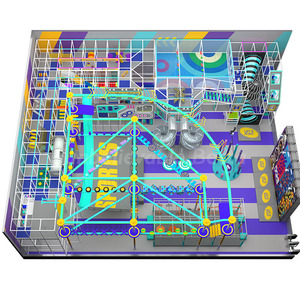 Bettaplay Parque de Trampolines Comercial Interior de 2500 m² con Tobogán Gigante, Muro de Escalada Interior y Entrenamiento Físico - Product Image 1
