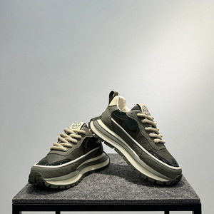 Nouvelles baskets épaisses à lacets tendance pour hommes, plateforme épaisse, hauteur accrue, chaussures de course décontractées respirantes de luxe, conçues par des designers - Product Image 5