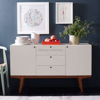 Armoire de luxe en bois massif, meuble de salle à manger moderne, buffet, pieds en chêne massif, table de buffet