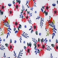 Tissu floral imprimé numérique léger et respirant en coton 100 % tissé sur mesure pour chemises, robes et literie pour filles et garçons