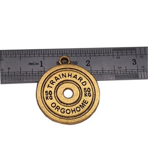 Collier faisant du métal écologique 50KG Train dur ou aller à la maison plaque de poids charme Fitness Gym inspirer pendentif - Product Image 4