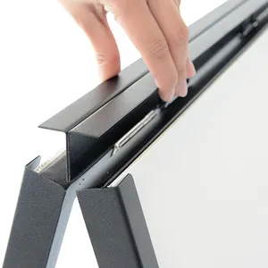 Jh-mech sandviç panel katlanır çift taraflı a-frame açık sokak reklam posteri için ağır Metal menü panoları