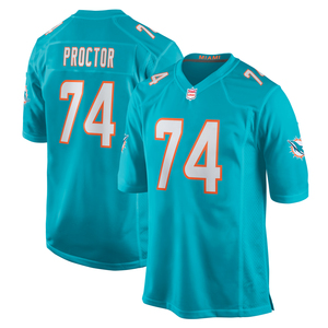 Maillots de football américain personnalisés 2026 Aqua Miami – Tenues brodées pour jeunes avec logos – Vêtements de sport - Product Image 6