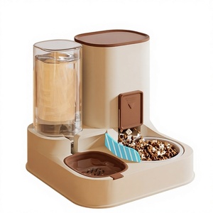 Comedero y <span class=keywords><strong>Bebedero</strong></span> Automático 2 en 1 <span class=keywords><strong>para</strong></span> Mascotas, Diseño Moderno y Sólido, Fuente <span class=keywords><strong>de</strong></span> Agua y Tazones <span class=keywords><strong>para</strong></span> Perros y <span class=keywords><strong>Gatos</strong></span> - Product Image 1