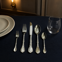 Ensemble de couverts de luxe en acier inoxydable 304 poli miroir, vaisselle de qualité alimentaire pour restaurant, hôtel, mariage, cadeau