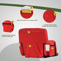 Chaise de stade extérieure ODM&OEM Iron Moon, légère, durable, accoudoirs extra rembourrés, poignée de transport, pour le parc, le camping, les événements sportifs