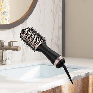 Cepillo secador de viaje <span class=keywords><strong>en</strong></span> uno, mini cepillo de aire caliente de doble voltaje, tendencias de cabello titanio <span class=keywords><strong>2</strong></span> pulgadas secador de pelo de un paso y estilizador - Product Image 2