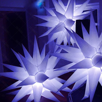 Décoration gonflable en forme d'étoile avec lumières LED, décoration publicitaire gonflable pour festival commercial