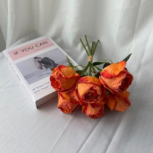 Roses artificielles de luxe avec branches <span class=keywords><strong>pour</strong></span> <span class=keywords><strong>cheminée</strong></span>, fleurs en polyester de qualité supérieure <span class=keywords><strong>pour</strong></span> décoration de <span class=keywords><strong>foyer</strong></span> - Product Image 3