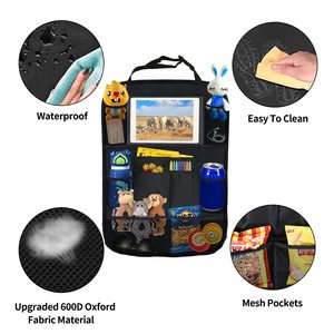 Organizador de asiento trasero personalizado de fábrica, protectores de asiento trasero impermeables, alfombrillas para patadas, bolsa de almacenamiento para coche, soporte para tableta <span class=keywords><strong>iPad</strong></span> 4-7 - Product Image 2