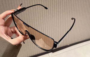 DL GLASSES fábrica Stock medio marco una pieza gafas de sol naranja sombra gafas para mujeres al por mayor de gran tamaño UV400 Oculos gafas - Product Image 6