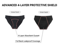 Culottes menstruelles anti-fuites personnalisées en usine OEM, tailles XS à XXL, protection 4 couches, absorbantes, réutilisables, sous-vêtements menstruels pour femmes