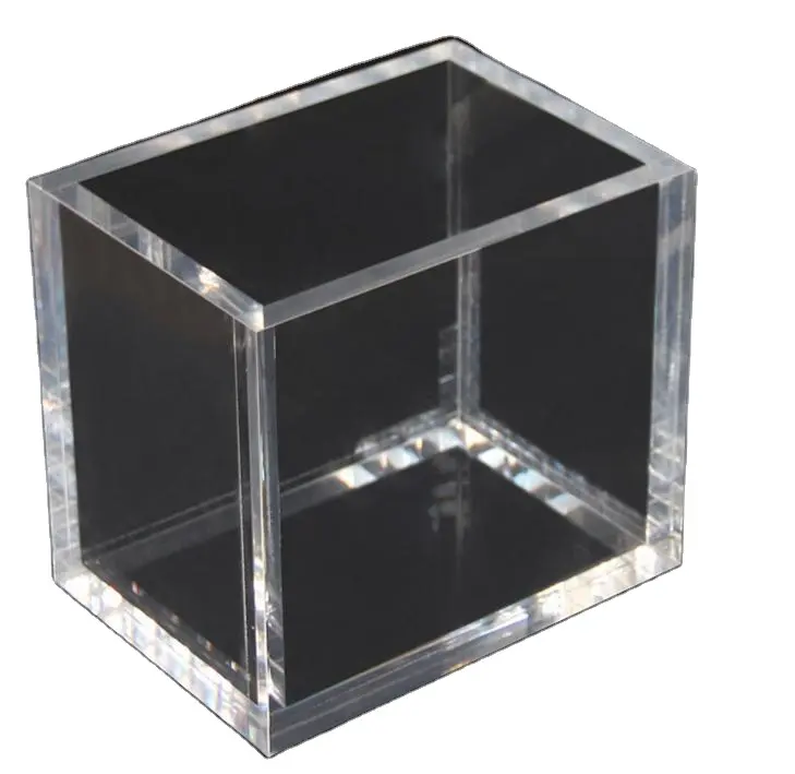 Venda direta da fábrica com caixa acrílica personalizada caixa pequena de armazenamento transparente plástico