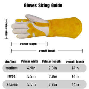 Găng tay hàn bằng da An toàn và chống đâm thủng Găng tay lò chịu nhiệt và chịu nhiệt độ cao - Product Image 4