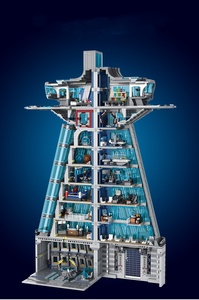 ของเล่นก่อสร้างโมเดลสถาปัตยกรรมสมัยใหม่ชุดของเล่นตัวต่อตัวต่อพลาสติก1:8พร้อมของขวัญปริศนา - Product Image 4