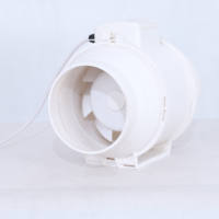 Ventilateur d'extraction rectangulaire de conduit en ligne à flux axial à haute température de 6 pouces avec tuyau de conduit de ventilation de 6 pouces