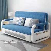 Sofá Cama Seccional Moderno de Tela para Sala de Estar con Base de Metal, Almacenamiento y Acolchado de Espuma, Función Reclinable, Apto para Hoteles
