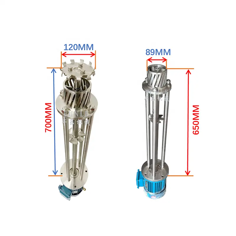 Penjualan laris baja tahan karat pengaduk pembalik tinggi homegenizer mixer untuk krim kosmetik