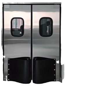 <span class=keywords><strong>Porta</strong></span> <span class=keywords><strong>a</strong></span> Battente Antifurto <span class=keywords><strong>a</strong></span> Doppia Azione Bidirezionale in Acciaio e Legno Composito per Ristoranti e Officine - Product Image 1