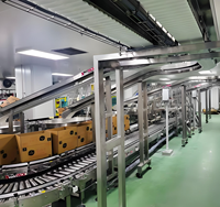 Systèmes d'assemblage de convoyeurs à rouleaux industriels semi-automatiques clés en main, caractéristiques ignifuges, applications dans l'industrie chimique 12