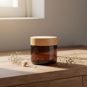 Envases Cosméticos de Gel para el Cuidado Facial al por Mayor, Frascos de Vidrio para Crema Cosmética con Tapa de Bambú, Vacíos, de 5g, 10g, 20g, 30g, 50g y 100g - Product Image 6