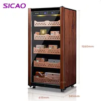 Modern Large Cooling Refrigerated Wood Electric Gift Cooler Cabinet