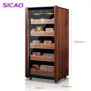 Large Cabinet Cigar Humidor Cabinet Wooden Display Cigar Cabinet Humidor Modern Large Cooling Refrigerated Wood Electric Gift Cooler Cabinet Tobacco Cigar Humidor With Lock Digital Display