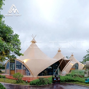 Grandes tentes de glamping indiennes en aluminium de luxe pour l'extérieur avec porte et salle de bain - Product Image 5