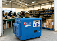 Groupe électrogène diesel portable super silencieux 5 kW à démarrage électrique YC5GFS/YCGFS-3 Moteur Yuchai 230 V Refroidi par air 1800 tr/min 50/60 Hz 5 A 91 %