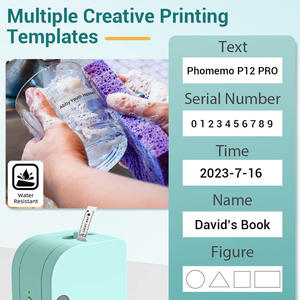 Phomemo P12 PRO Mini Thermal <b>Printer</b> 120mm <b>Inkless</b> Label Printing With Type C Interface For Home Use - Product Image 4