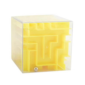 Divertido Cubo de laberinto de bolas de acero para aliviar el estrés-Juguete de rompecabezas de plástico para niños - Product Image 2