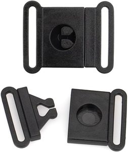 Sangle de 1 "en plastique noir avec boucle de soutien-gorge détachable pour chat et chien Pièces détachées pour harnais Accessoires - Product Image 4