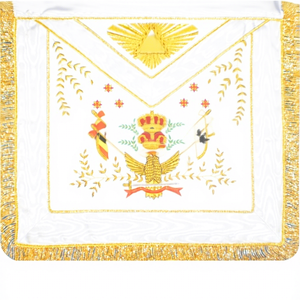 Delantal de Regalia de la Orden de la Rosa Cruz, Grado 18, Bordado a Mano en Cuero Genuino, Prenda Religiosa Premium Personalizable, Unisex - Product Image 1