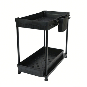 Organizzatore Estraibile a 2 Ripiani per Armadietti Sotto Lavello, per <span class=keywords><strong>Bagno</strong></span>, Cucina <span class=keywords><strong>e</strong></span> Dispensa - Product Image 2