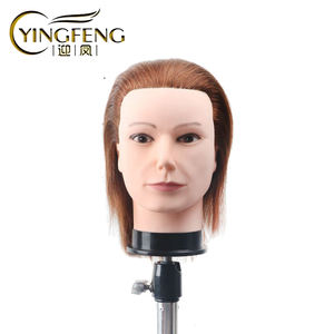 Équipements de Salon 100% cheveux humains hommes tête de Mannequin barbier formation coiffure tête de poupée - Product Image 5