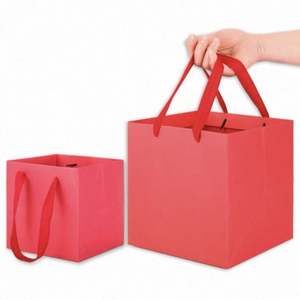 Bolsa de Papel Kraft de 28*28*20cm, Bolsa para Flores, Bolsa para Repostería, Bolsa de Fondo Ancho, Bolsa Cuadrada Pequeña para Regalos - Product Image 6