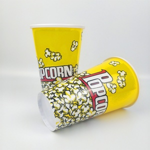 Tasse en plastique réutilisable Style rétro, 7 pouces de haut, 1 pièce, contenant en forme de Pop Corn, pour le cinéma - Product Image 4