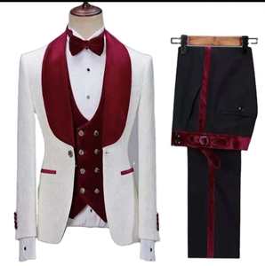 Su misura abito da uomo <span class=keywords><strong>smoking</strong></span> personalizzato da sposa Jacquard <span class=keywords><strong>nero</strong></span> su misura - Product Image 1