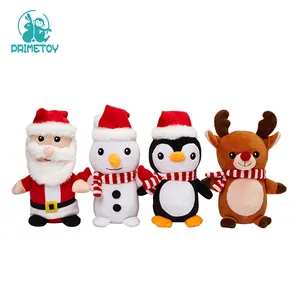 Peluche personnalisée pour bébé, poupée de noël, bonhomme de neige, cerf, ours, pingouin, pièces