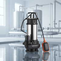 Kaislen V1100E 1.1KW 1.5HP Pompa Limbah Submersible Baja Tahan Karat 300L/mnt 11M Head Kontrol Otomatis Penuh Kabel 6m untuk