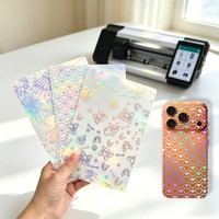 Fonlyu 190*120mm, Láminas Protectoras Transparentes para Teléfono con Diseño 3D Personalizado, Pegatinas Protectoras de TPU para la Parte Trasera, para Máquina de Corte con Plotter