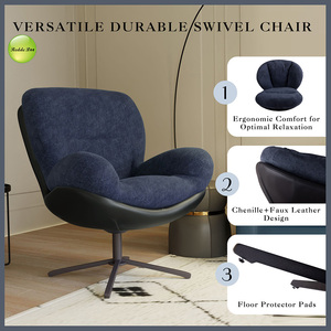 Consegna veloce USA Stock <span class=keywords><strong>moderno</strong></span> divano girevole di 360 gradi accento <span class=keywords><strong>sedia</strong></span> <span class=keywords><strong>per</strong></span> il tempo libero poltrona in velluto poltrona 5024 - Product Image 6