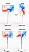 Layar Sentuh Digital Signage Android Portabel 32 Inci, Layar LCD Kapasitif, Tipe Standing, untuk Pusat Perbelanjaan